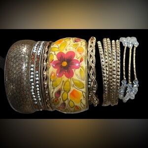 Bracelets:  Signature B by Bev Colorful Floral Fifteen Bracelet Stack